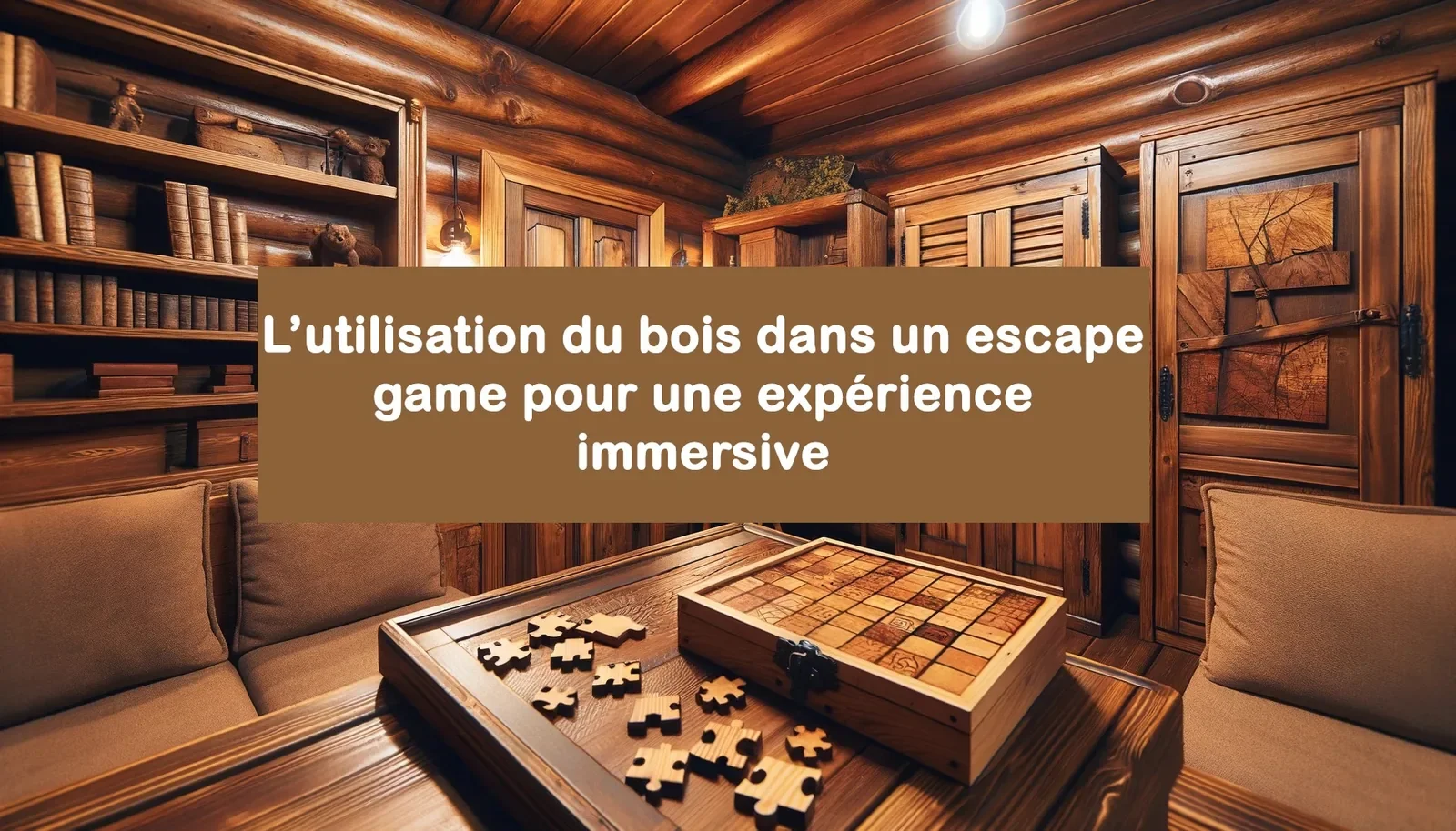utilisation du bois dans un escape game
